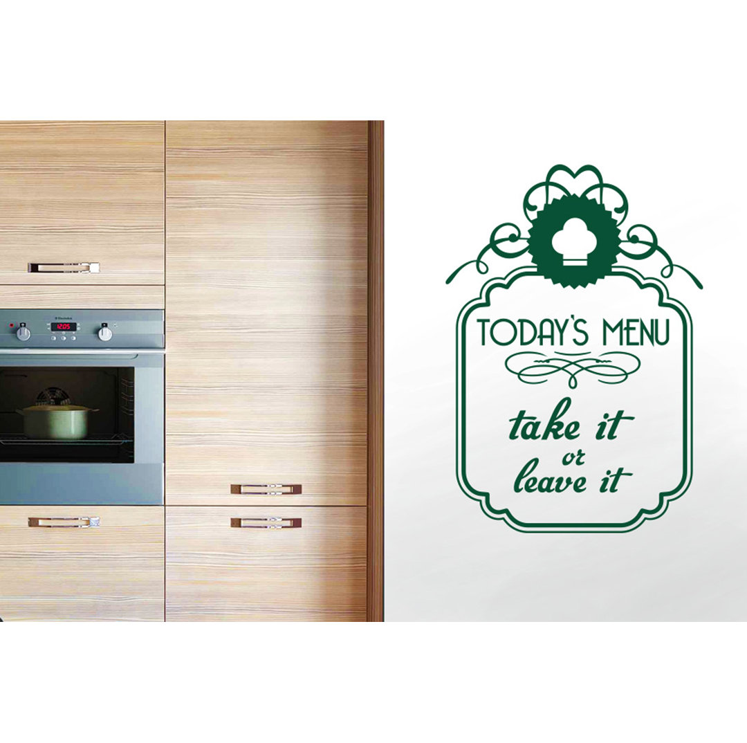 Todays Menu Take It Your Leave It Wall Sticker