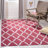 Stahl Hand Woven Flat Weave Wool/Cotton Geometric Rug in Red/Ivory-919658331
