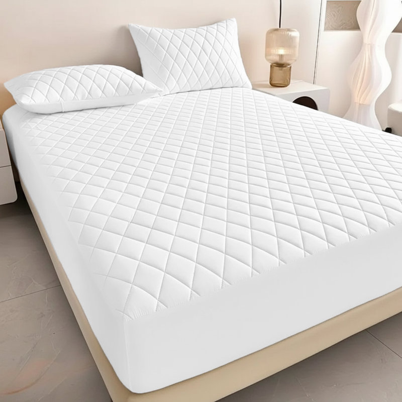 Aspire Homeware Premium Hotel-Style Soft Quilted Mattress Protector with Elastic Fit, Super King (180cm W x 200cm L)