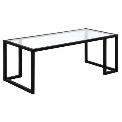 Oscar 45" Glass And Steel Coffee Table