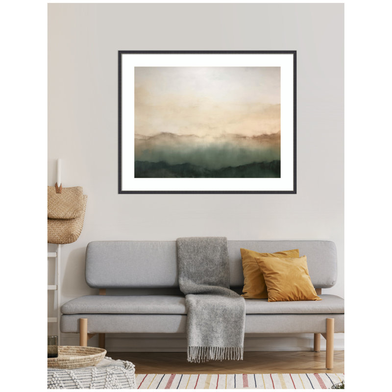 «Green Mountain Abstract I Horizontal» par Amy Lighthall, reproduction d'art encadrée