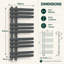 Flat Panel Towel Rail Heated Towel Rails-40191381-40191382