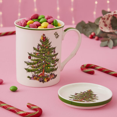 Ensemble de tasse et sous-verre Christmas Tree