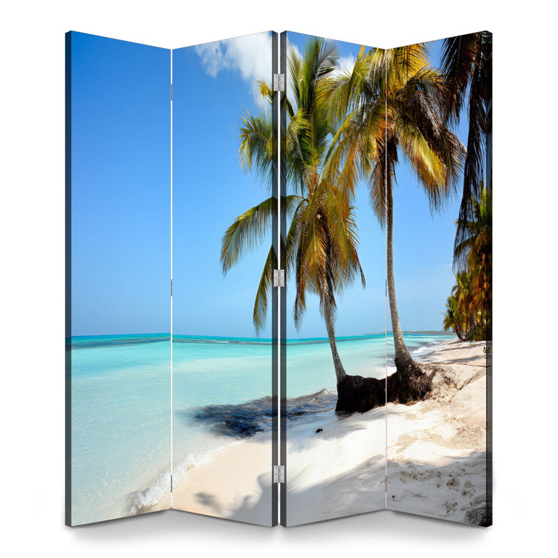 Paravent 6 panneaux paravent Royal Tropical Beach, H 71 po x l 64 po x P 1 po, 4