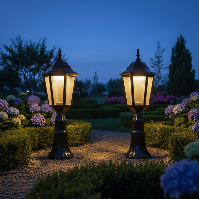 Luminaire d'extérieur à fixation sur pilier 1 lumière Lycius