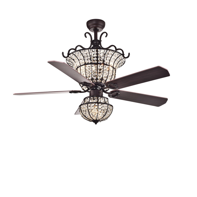 Ventilateur de plafond 52 po Drumcullen avec ensemble d'éclairage inclus, Chaînettes, Antique Bronze