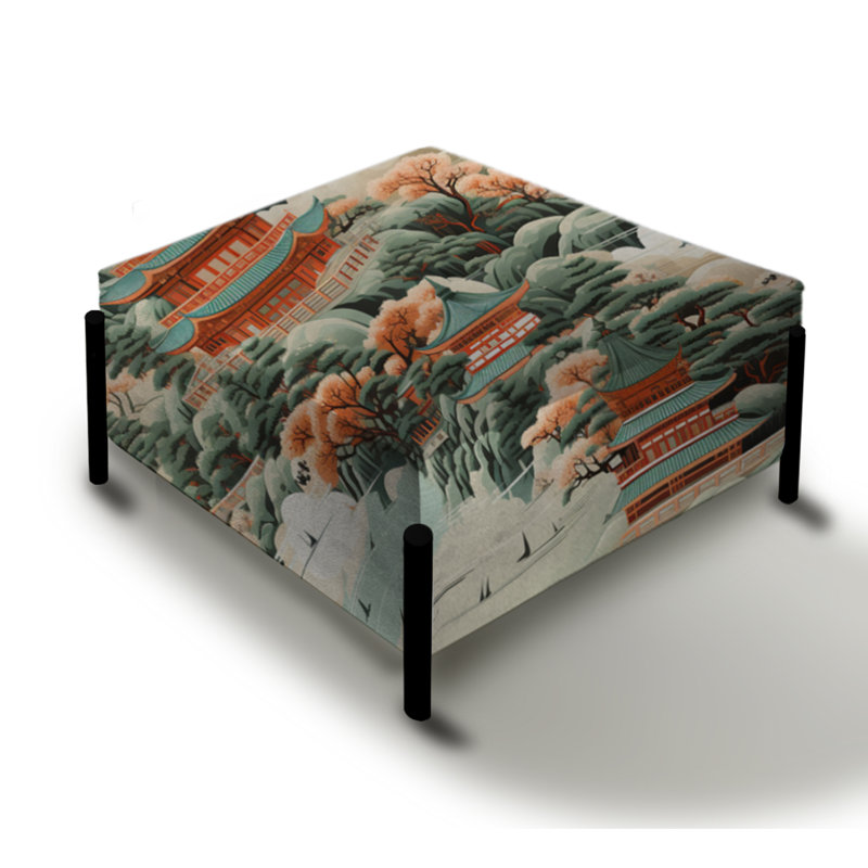 Pagoda Inspirations - Grand repose-pieds carré chinois