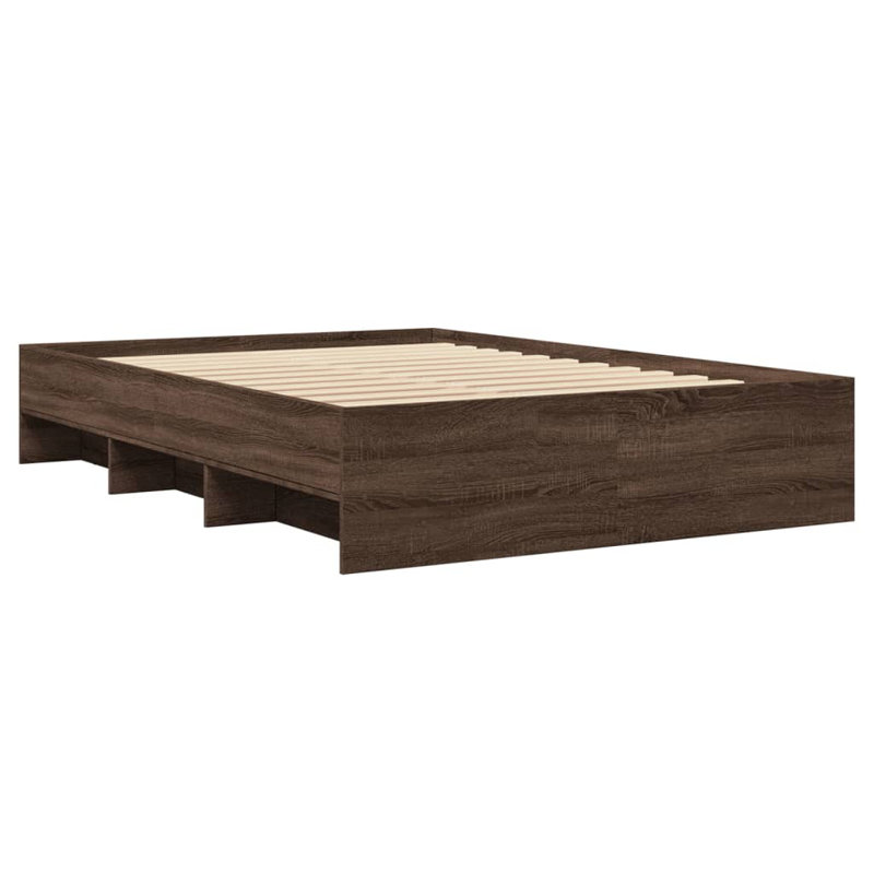 Bed, European Double (140 x 200 cm), Brown Oak