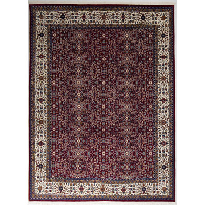 Hand Knotted Oriental Area Rug in Red