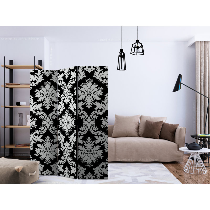 Guenter 135cm W x 172cm H 3 - Panel Solid Wood Folding Room Divider