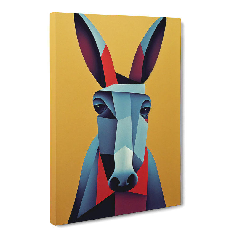 Donkey Cubism - Wrapped Canvas, 76cm H x 50cm W x 3cm D