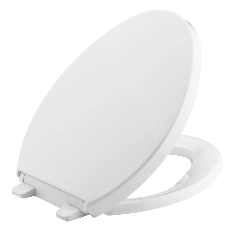 Siège de toilette allongé Saile, Blanc, Prêt à être verrouillé