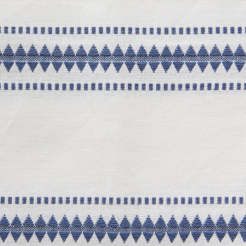 Kujawski Striped 100% Cotton Tablecloth, 72" L x 14" D, French Blue