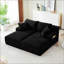 Méridienne double compressible avec porte-gobelets - aucun assemblage, causeuse moelleuse moderne pour une détente intérieure-132953097