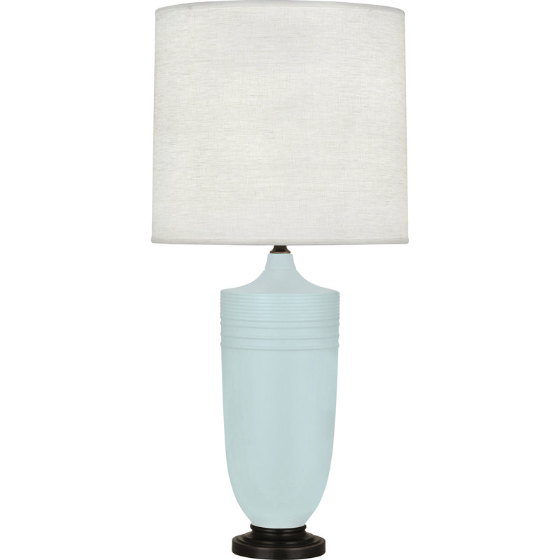 Hadrian Adjustable Table Lamp, Matte Sky Blue/Deep Patina Bronze