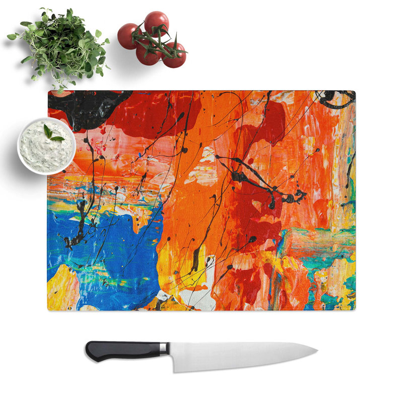 Tempered Glass Art Painting Vol.183 Chopping Board, 28.5 cm W x 20 cm L