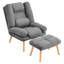 Melisenda Upholstered Accent Chair with Footstool