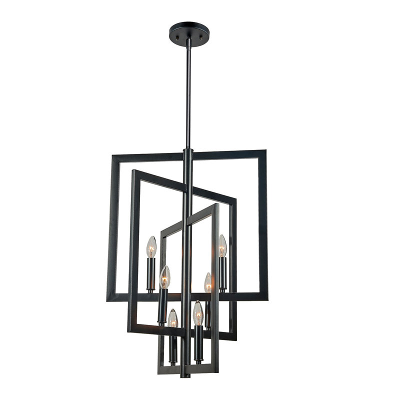 Lustre en acier 6 lumières Clamart
