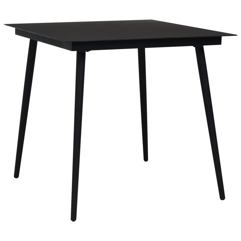 Etrella Glass Top Metal Base Dining Table