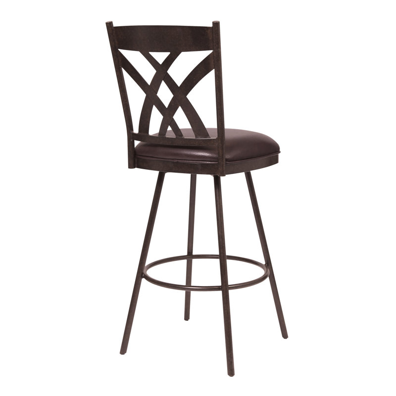 Tabouret de bar pivotant 26 po, Brun