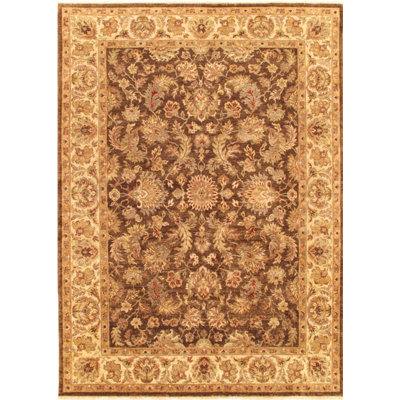 Agra Hand-Knotted Wool Brown/Beige Rug