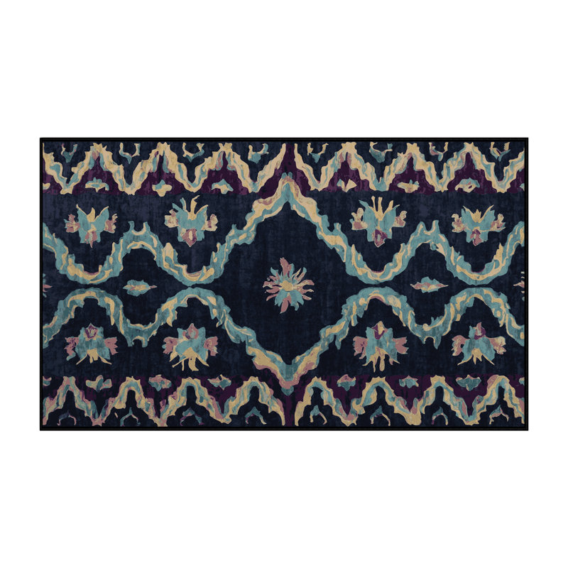 Tapis gris lavable à la machine, Rectangle 7 pi x 10 pi