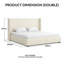 Premium Plush Bed Frame – Elegant Padded Bed with 48” Statement Headboard, Solid Wooden Bed – Contemporary Designer Finish-730740193-729956830