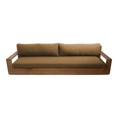 Pacific Teak Outdoor Sofa with Sunbrella Cushions