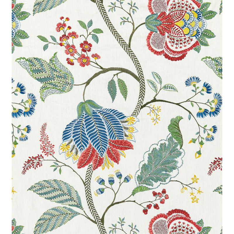 Tissu La Boheme, Bleu / Vert