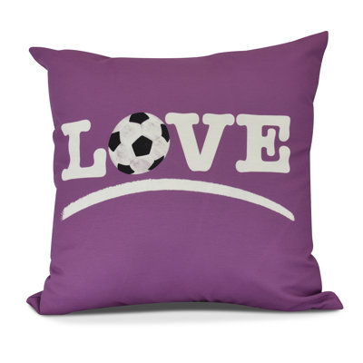 Housse et insert de coussin carré «Goals, Gourds and Gatherings Love Soccer»