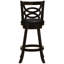2 tabourets de bar pivotants Cappuccino - finition bois, siège rembourré noir, crée une atmosphère de salle à manger relaxante 2 tons, coussin de siège, élégant et élégant