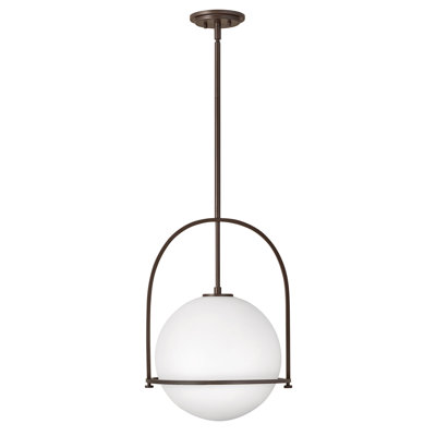 Arie 1-Light Steel Pendant with Globe Shade