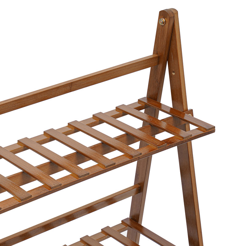 Support pour plante pliable à 3 niveaux Tamarcus, Brun