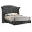Orton Velvet Queen Wingback Bed with Button Tufting and Chrome Nailhead Trim, Grey-86313846-86447254