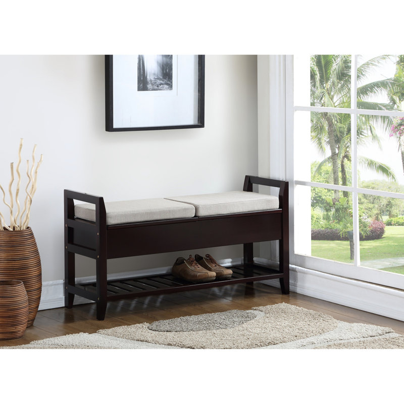 Banc de rangement avec range-chaussures rembourré