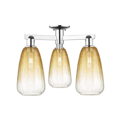 Jacquette - 3 Light Semi-Flush Mount