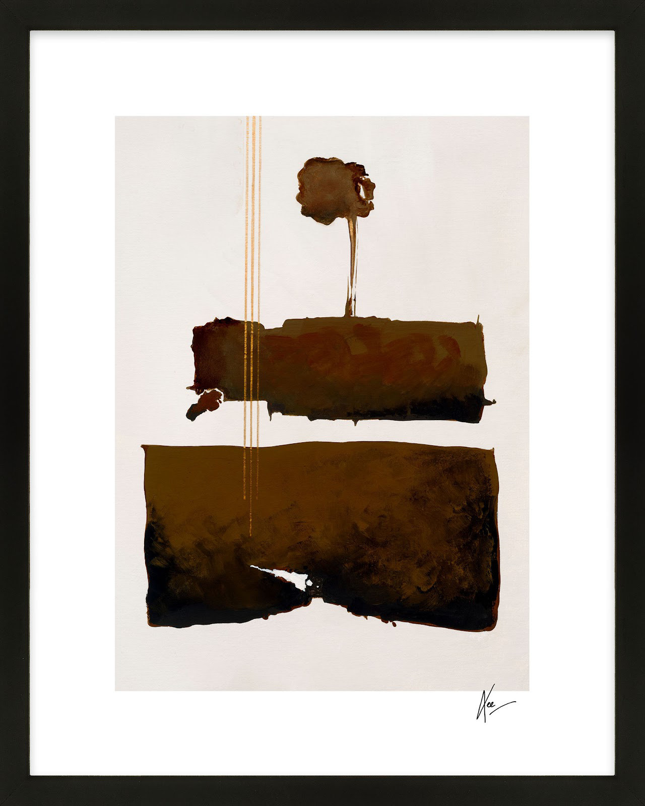 Walk with Me Print by Lee Lessem, 50" H x 40" W x 1.25" D, Black