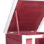 Petite cage à cages en bois pour lapin, cage de cochon d'Inde avec toit ouvert et imperméable, rouge