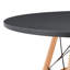 Table de salle à manger circulaire de 31,5 po de diamètre, plateau de table en panneau de fibres à densité moyenne, pieds en bois massif, avec structure de panier de rangement tissé suspendu. Une table basse décontractée convenant à 2 à 4 personnes.