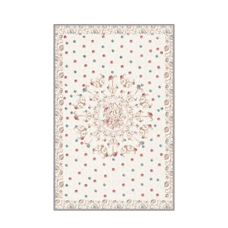 Stylish Woven Carpet, 5.2 x 7.5 Feet | 100% Polyester, 0.3 in Pile Height, Antibacterial, Non-Slip PVC Dot Underside | Machine Washable, 3D Digital Print | Perfect for Living Room, Bedroom & Home Décor