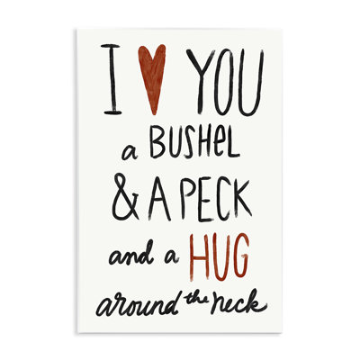 "Bushel & Peck", phrase romantique sur bois par Katie Doucette