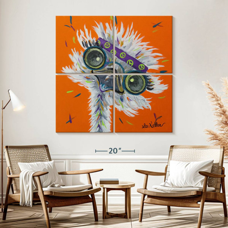 Brampt Ostrich Lennon, 57" H x 57" W