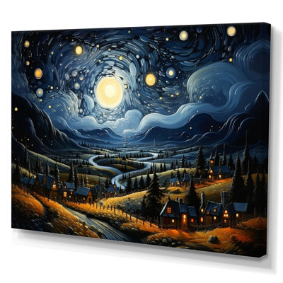 «Countryside Starry Countryside Night I» sur toile