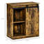 Armoire à vin industrielle, armoire de rangement avec buffet, barre de service avec porte de grange coulissante