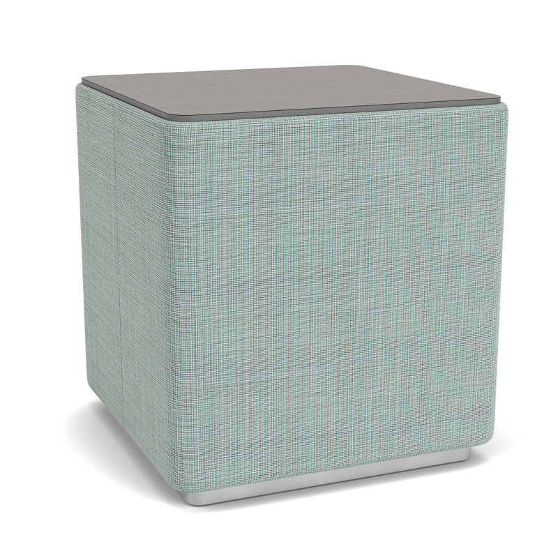 Table de salon avec plateau en stratifié Darsey, 20", Sergé sarrasin, Argent; écume de mer chambray