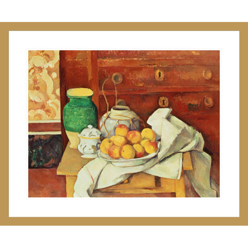 Nature morte avec une commode par Paul Cézanne, impression giclée encadrée, H 23,5 po x l 28,64 po