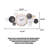 42.76" Black White Metal Free Form Wall Clocks