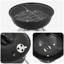 Barbecue au charbon Vidaxl noir 14,37 po x 14,37 po x 15,75 po