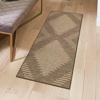 Tapis brun en polypropylène tissé à la machine Albion