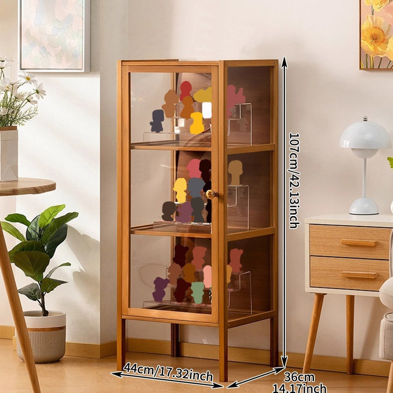 Solid Wood Rectangle Accent Cabinet